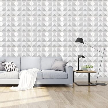 3D стінові панелі ПВХ чорні, декоративні панелі для стін та стелі, геймерські панелі для вітальні та спальні, 2 шт (7)