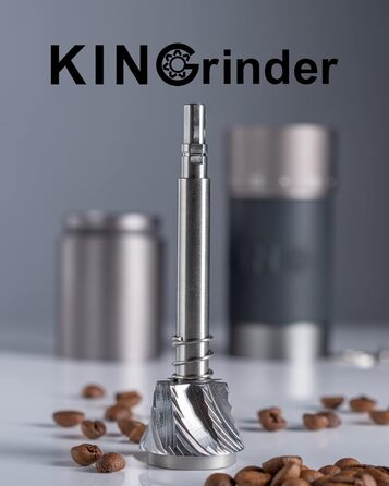 KINGrinder K6: Ручна кавомолка з 200 налаштуваннями помелу для Aeropress, French Press, Drip, Espresso, об'єм 25-35г