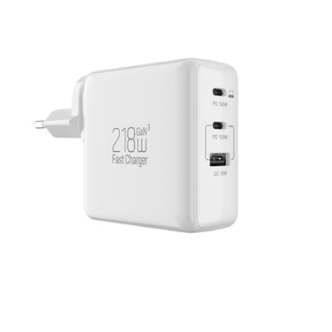 Зарядний пристрій USB 8 портів 100W з дисплеєм, швидка зарядка для iPhone 15/14/13/12/11 Pro Max, Samsung Galaxy S10/S9, Pixel 7/8 - білий
