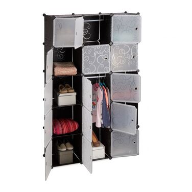 Relaxdays Clothes Rack Storage System, 11 Compartments