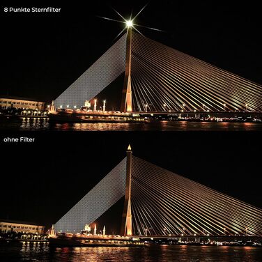 Фільтр-зірка K&F CONCEPT 52mm з 4/8 променями для ефектів зіркового світла (Nano-Klear)