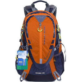 EGOGO 30L Waterproof Hiking Backpack Camping Backpack with Rain Cover Running Cycling Outdoors S2310 (Orange)