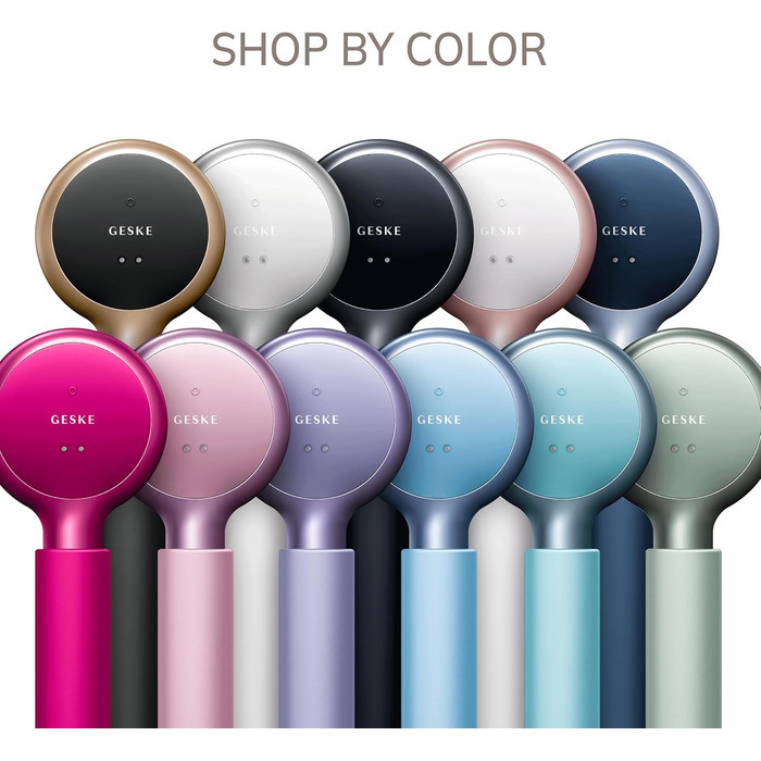 GESKE Sonic LED Full-Body Brush - Щітка для тіла з LED та Sonic-вібрацією | 9 в 1 | Інтенсивне пілінгування та масаж | Глибоке очищення | Білий