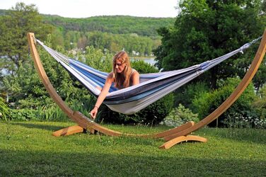 Гамак AMAZONAS Salsa L, EllTex, бавовна та поліестер, 210x140 см, до 150 кг, синій