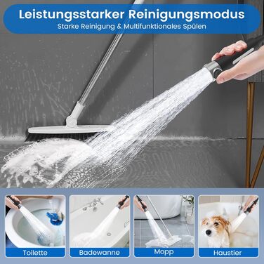Digiroot Shower Head with Filter, 15 Filtration, Showerhead with Hose 1.5M, High-Pressure Hand Shower Rain Shower with 7 Spray Patterns, Water-Saving Shower Head for Removing Hard Water, Residual Chlorine, Heavy Metals (Black)