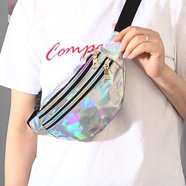 Металева поясна сумка AYNKH з трьома відділеннями, водонепроникна фанні-пак для відпочинку, спорту та подорожей (Unisex)