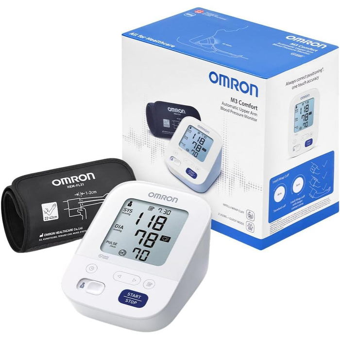Електронний тонометр Omron M3 Comfort HEM-7155-E - вимірювання артеріального тиску в домашніх умовах