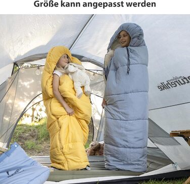 Дитячий спальний мішок Naturehike C100-Gelb для кемпінгу та подорожей (бавовна)