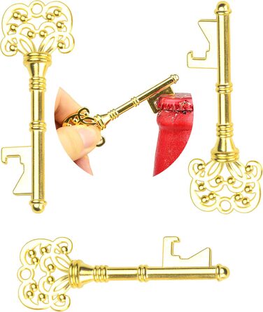 Makhry 50-Piece Skeleton Bottle Opener Wedding Bottle Opener Wedding Key Wedding Souvenir Gift Set Gift Set with Box Band Label (Antique Gold)