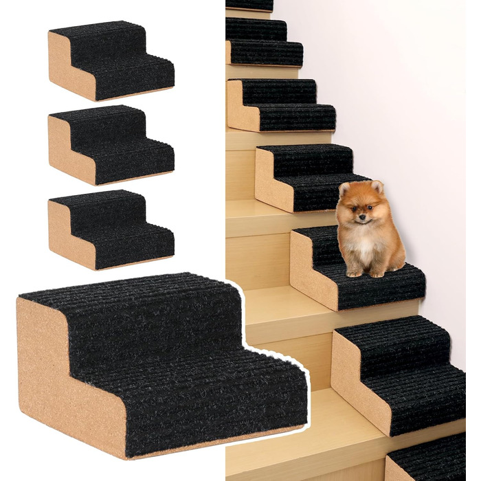 Рампа для собак SMONTER: легке підйом по сходах, екологічна, для дому та вулиці, міцна, з антиковзким покриттям, 4 шт.