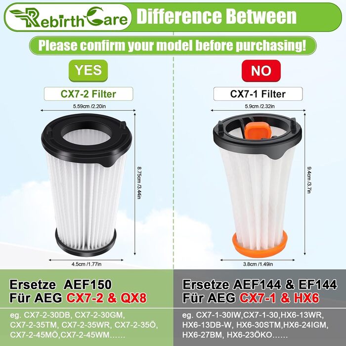 Фільтри для пилососа AEG Ergorapido (CX7, QX8, Animal) - 6 шт.