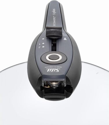 Скороварка Silit Sicomatic t-Plus 2,5 л, силарганова, для індукції, 18 см, 3 режими, чорна, з одноручним регулятором