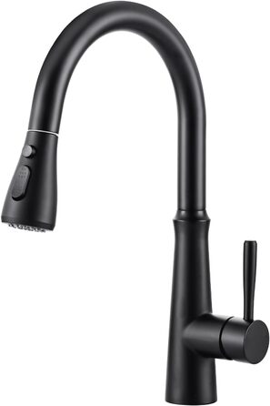 Кран кухонний iVIGA висувний з душем, водоспад, 360° поворот, мікшер, 3 режими, брашований нікель