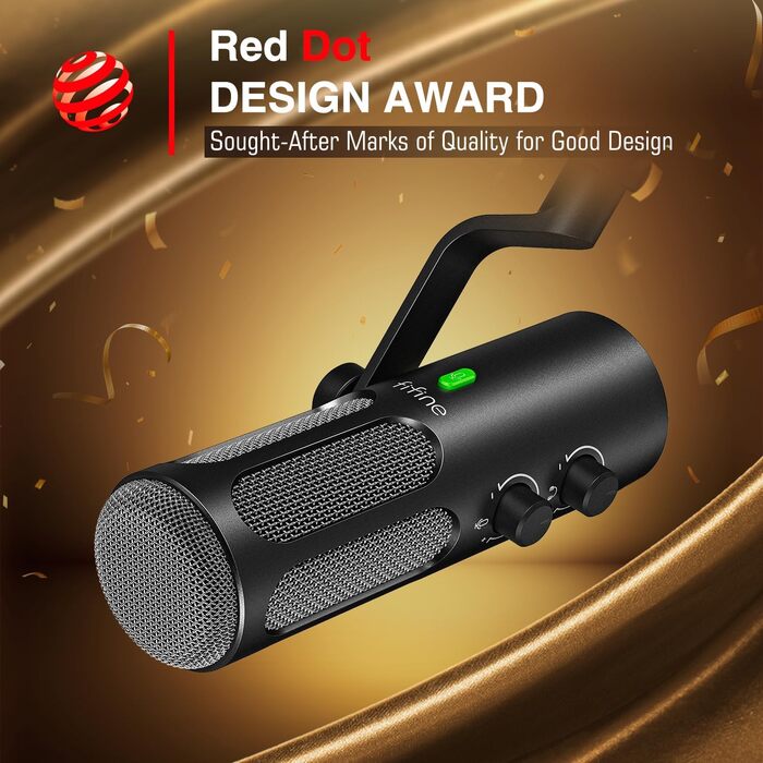 FIFINE AmpliTank 3 - Динамічний XLR мікрофон для студії, подкастів, стрімінгу та запису голосу. Сумісний з мікшерами, ПК та комп'ютерами.