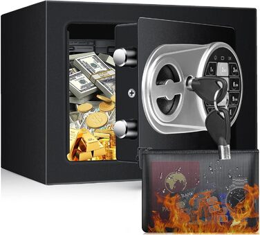 Міцний сейф Tresor Klein з кодовим замком, електронний настінний сейф Vankarr для дому, готелю, офісу, дітей, зберігання грошей, 23*17*17 см