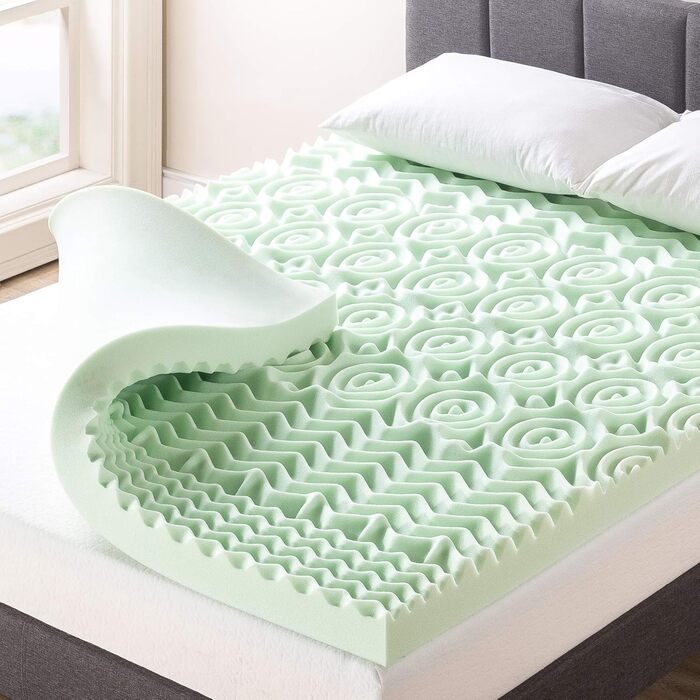 Best Price Mattress Topper made with Memory Foam and Soothing Green Tea Infusion, CertiPUR-US Certified, 10.2 inches
