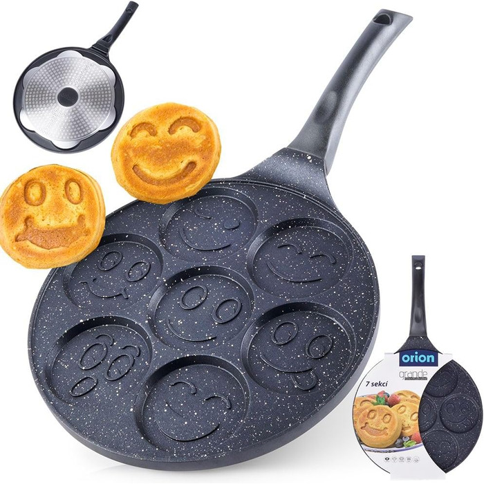 ORION Frying Pan Ø 27 cm | 7-Egg Frying Pan | Crepe Pan for Gas | for Induction, with non-stick coating