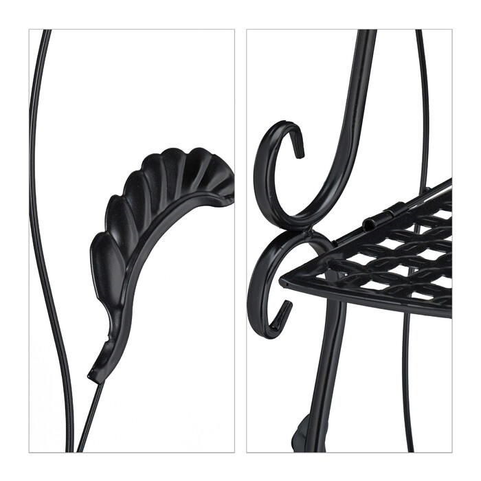 Relaxdays Metal Corner Shelf with 3 Tiers