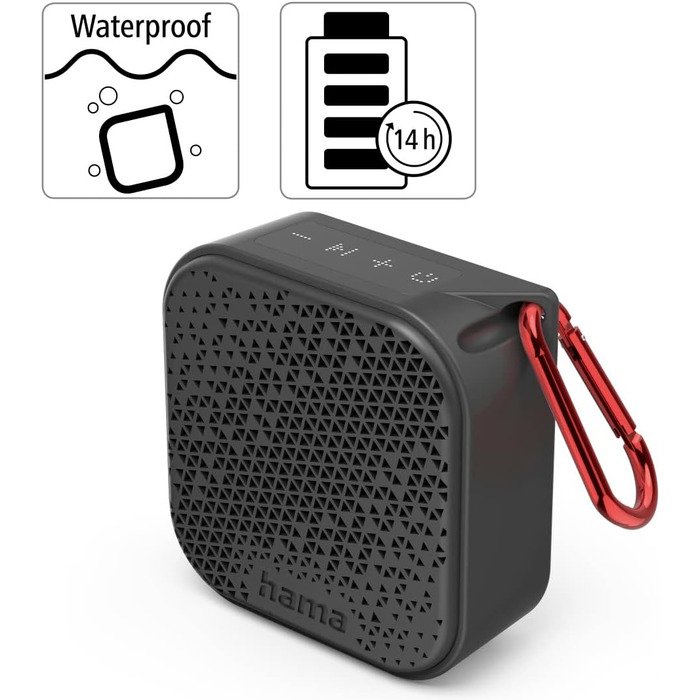 Hama Набір Bluetooth колонок 2-в-1 3.0, водонепроникні 30W (парні колонки, портативні, плавучі, IP67, до 10 годин, TWS, чорні)