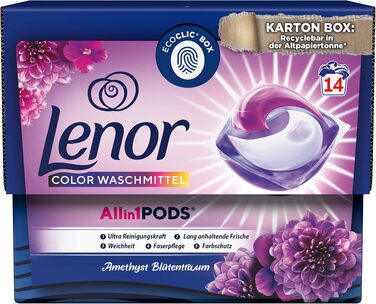 Капсули для прання Lenor All-in-1 Color Amethyst Blütentraum для кольорових речей, захист кольору, 104 прання