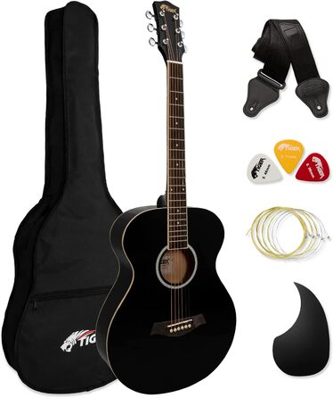 Електроакустична гітара Tiger ACG2-BK Set - Чорний колір, повний розмір, стандартна модель