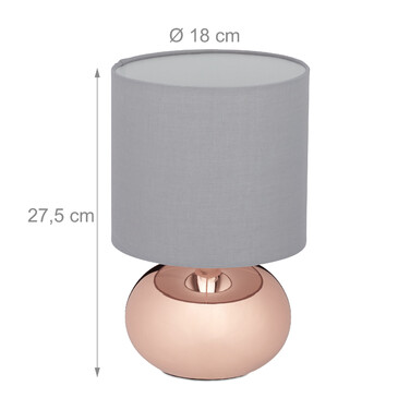 Relaxdays Round Table Lamp with Touch Function