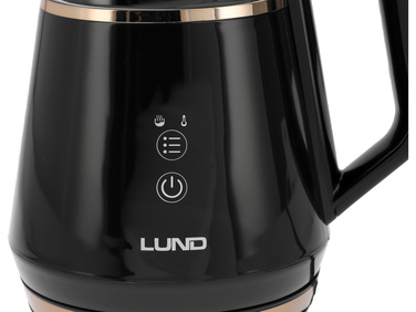 Електричний чайник Lund, 1 л, з регулюванням температури, чорний, 68216