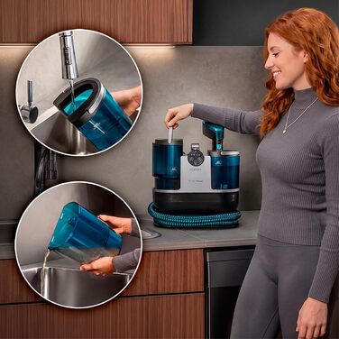 Пилосос-мийка Cecotec Conga 1700W 3-в-1: для килимів, м'яких меблів, пароочищувач, резервуари 1600/950 мл, радіус дії 9м