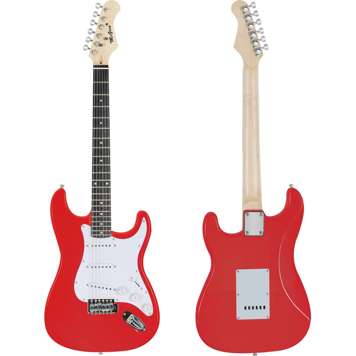 McGrey Rockit ST Комплект електрогітари (8-елементний стартовий набір: гітара, підсилювач, запасні струни, гітарний чохол, тюнер, медіатори, ремінь та гітарний кабель) (Fiesta Red)