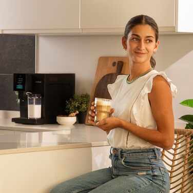 Кавомашина Cecotec Cremmaet Compactccino 1350 Вт, 19 бар, з автоматичним очищенням, вбудованим млином і Thermoblock, чорна