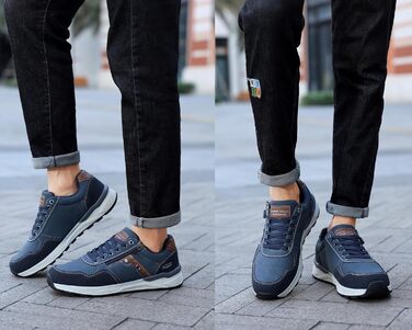 ARRIGO BELLO Кросівки для чоловіків: зручні, легкі, з блискавкою, для активного відпочинку та прогулянок. Розміри 41-46 (синій, 45 EU).