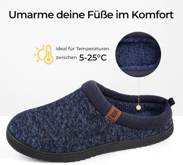 Чоловічі домашні тапочки MERRIMAC з Memory Foam, зручні та неслизькі