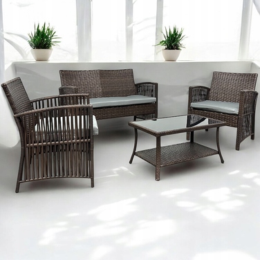 Комплект садових меблів Ideal Garden з техноротанга, багатоколірний, 4 предмети