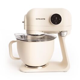Планетарний міксер CREATE/DOWNMIX RETRO для кухні, колір Крем: 6 швидкостей, автоматичні програми для збивання, змішування та емульгування