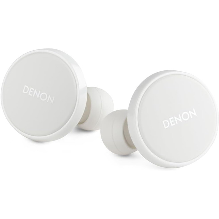 Навушники бездротові Denon PerL Pro White з шумозаглушенням та адаптивним звуком Masimo