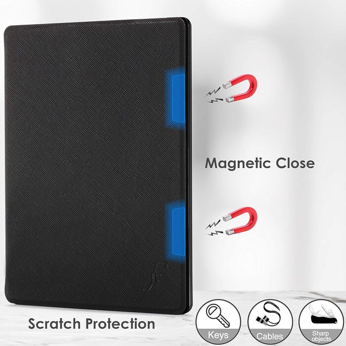 Чохол для Tolino (2019) Roségold: тонкий, легкий, з авто-функцією сну/пробудження, чорний