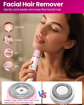 Електричний тример для жінок 4-в-1: для обличчя, тіла, ніг, носа. Тример для бікіні, USB-C