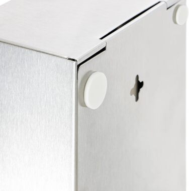 Коробка для серветок з нержавіючої сталі Com-Four® - настінний диспенсер для серветок (сріблястий)