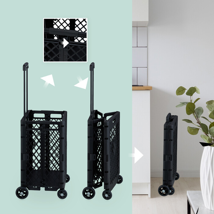 Relaxdays Folding Shopping Trolley