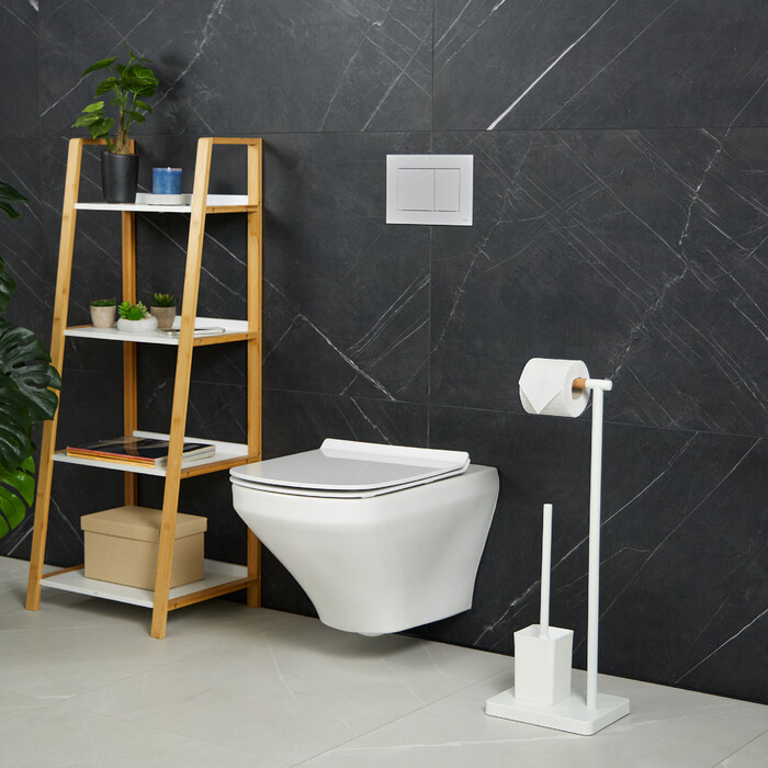 Relaxdays Toilet Set with 2 Replacement Brush Heads