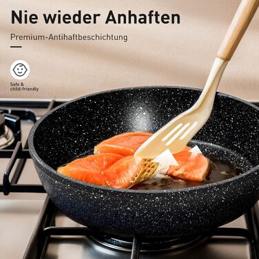Набір посуду Kitchen Academy для індукційних плит, гранітне покриття, 30 предметів, чорний