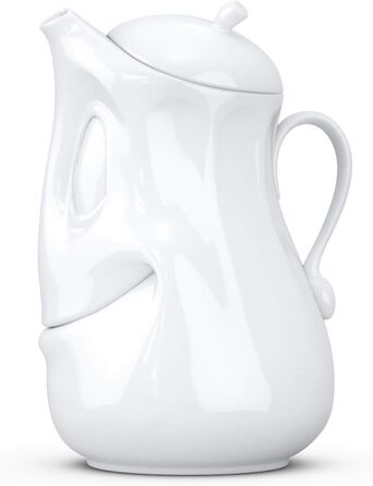 Порцеляновий чайник FIFTYEIGHT PRODUCTS Tassen 'Gut drauf', 1200 мл, білий, Німеччина