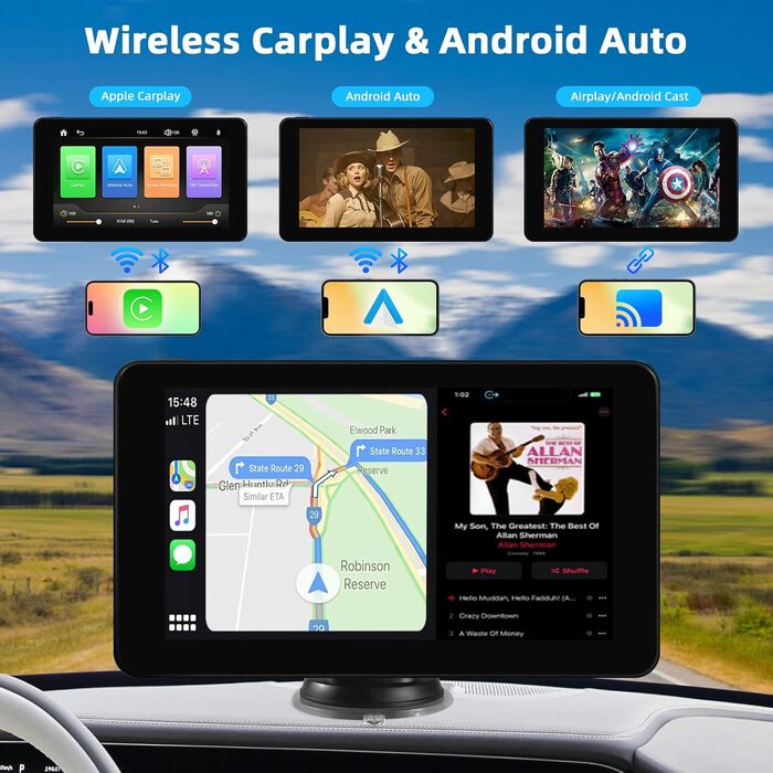 Бездротовий CarPlay дисплей 7
