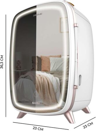 Міні-холодильник для косметики Cecotec Bamba CoolingBeauty 6000 з дзеркалом, 6л, білий
