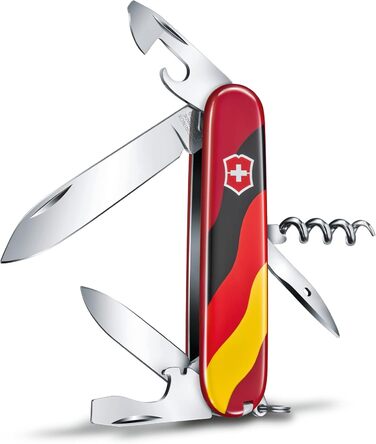 Швейцарський ніж Victorinox Spartan (12 функцій, велика клинка, відкривачка для пляшок) 91 мм, червоний