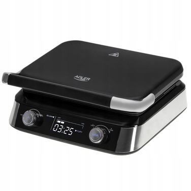 Вафельниця Adler AD 3084, 2400 Вт, LCD-дисплей, 5 програм, чорна