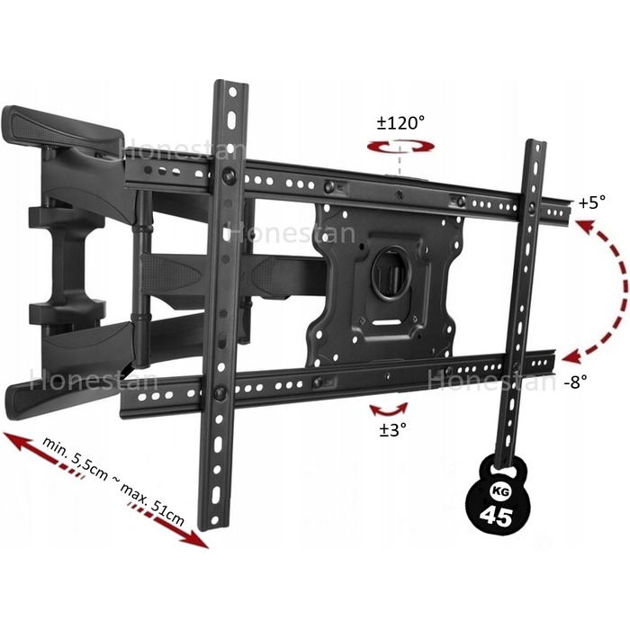 Поворотний кронштейн для телевізора Sony KDL-47W805A, настінний навіс-тримач