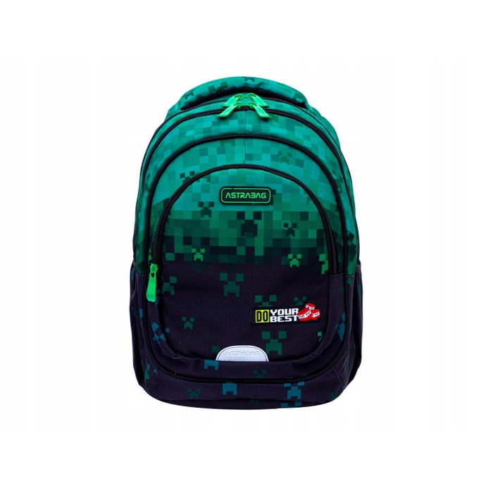 Багатовідсінковий шкільний рюкзак AstraBag, зелений, 20 л