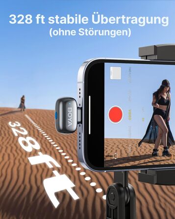 BOYA MINI 2: Бездротовий мікрофон-лавал'єр для iPhone, Android, Vlogging, YouTube, інтерв'ю (Space Silver)