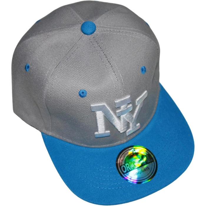 Кепка бейсболка NY New York Snapback сіра синя, оригінальна модель для стильних чоловіків (52)